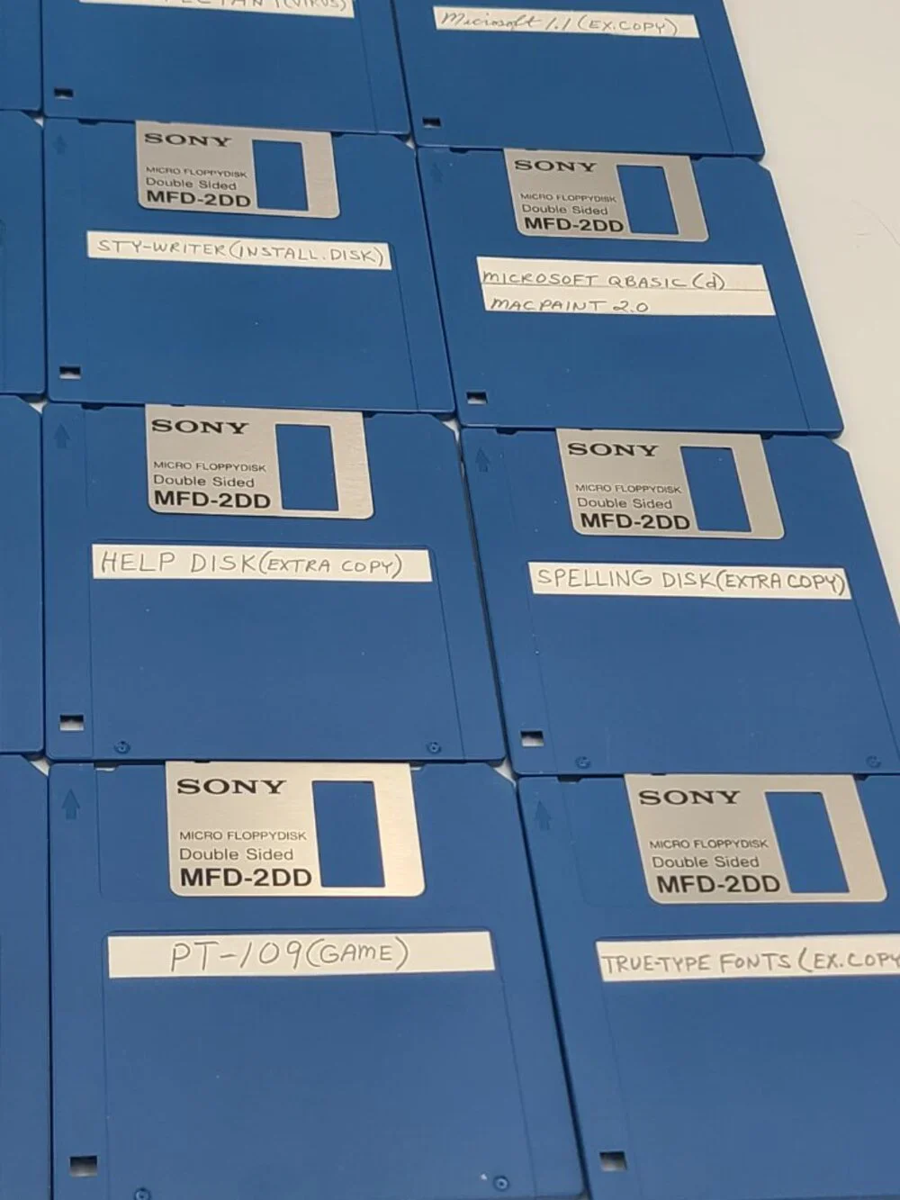 Lot of 22 Sony 3.5” Floppy Micro Floppydisk Double Sided 6 MFD-2HD 16 MFD-2DD